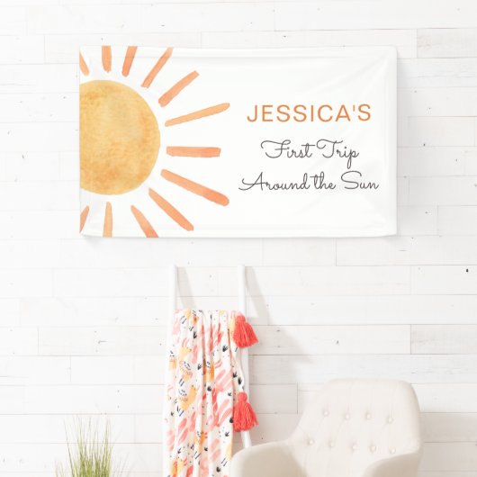 Boho Sun Backdrop Banner Little Sunshine Geburtsta (Insitu)