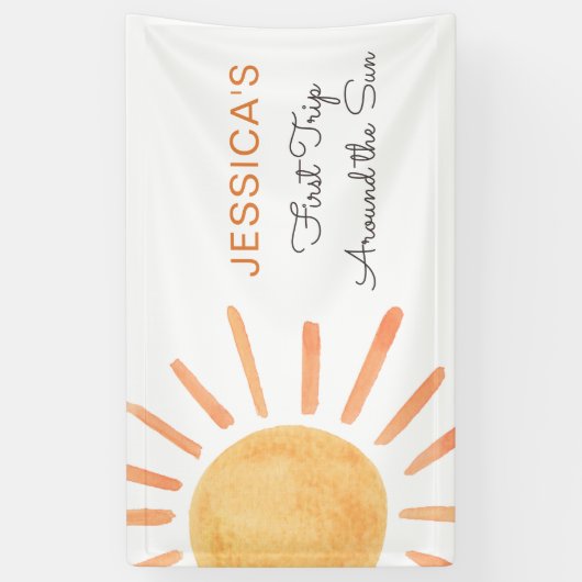 Boho Sun Backdrop Banner Little Sunshine Geburtsta (Vertikal)