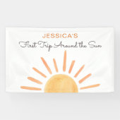 Boho Sun Backdrop Banner Little Sunshine Geburtsta (Horizontal)