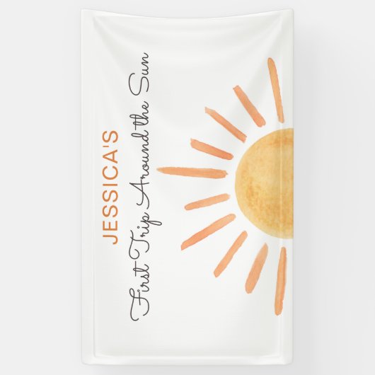 Boho Sun Backdrop Banner Little Sunshine Geburtsta (Vertikal)