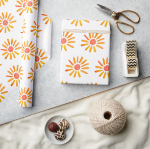 Boho Sun Birthday Baby Shower Gender Neutral Girl Geschenkpapier