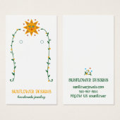 BOHO SUN-Blume verdienen Schmuckanzeigekarte (Vorne & Hinten)