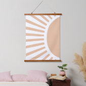 Boho Sun Boho Kinderzimmer Decke Wandteppich Mit Holzrahmen (Schlafzimmer)