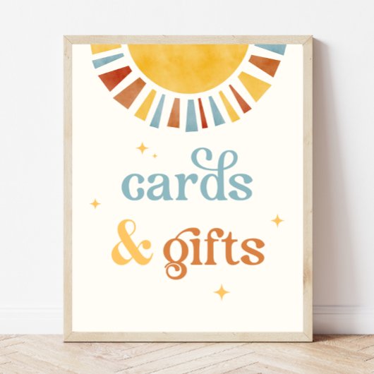 Boho Sun Cards & Geschenke-Zeichen Poster
