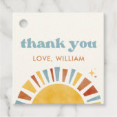 Boho Sun Favor Tags Geschenkanhänger (Vorderseite)