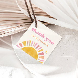 Boho Sun Favor Tags Geschenkanhänger