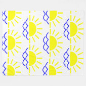 Boho Sun Fleecedecke (Vorderseite (Horizontal))