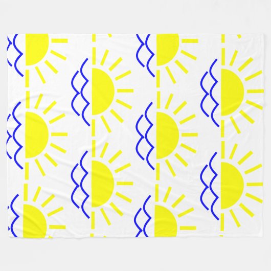 Boho Sun Fleecedecke (Vorderseite (Horizontal))