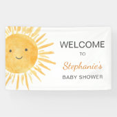 Boho Sun Gender-Neutral Baby Dusche Willkommen Banner (Horizontal)