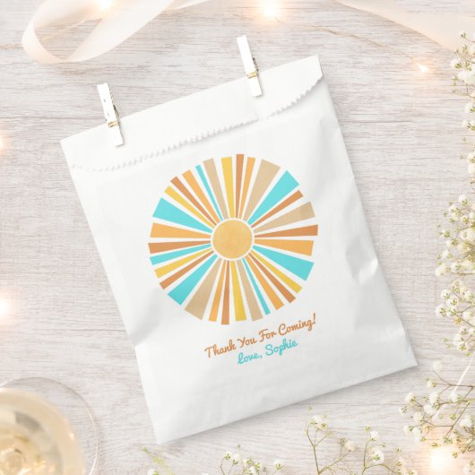 Boho Sun, Here Comes The Son, Retro Rainbow Geschenktütchen (Ausgeschnitten)