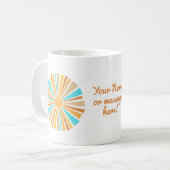 Boho Sun, Here Comes The Son, Retro Sunshine Kaffeetasse (Vorderseite Links)