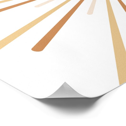 Boho Sun Kids Decor Poster (Ecke)