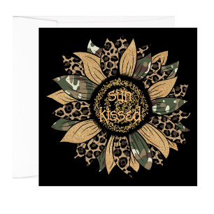 Boho Sun kissed Sonnenblume Magnetkarte