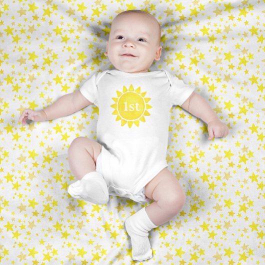 Boho Sun Little Sunshine Baby Bodysuit - 1. Geburt Baby Strampler