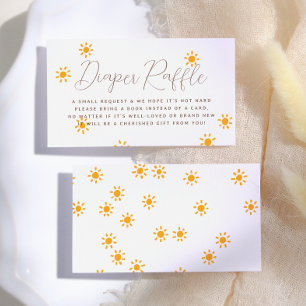 Boho Sun Little Sunshine Baby Shower Begleitkarte