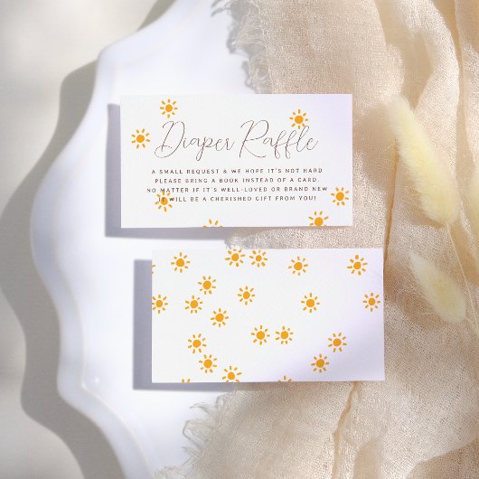 Boho Sun Little Sunshine Baby Shower Begleitkarte