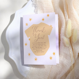 Boho Sun Little Sunshine Baby Shower Dankeskarte