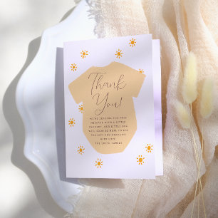 Boho Sun Little Sunshine Baby Shower Dankeskarte