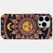 Boho Sun Mandala iPhone Case (Rückseite (Horizontal))