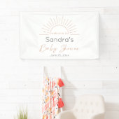 Boho Sun Modern Baby Dusche Banner (Insitu)