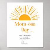 Boho sun momosa Bar Babydusche Poster (Vorne)