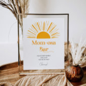Boho sun momosa Bar Babydusche Poster