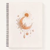 Boho Sun & Moon Deluxe Notebook Notizblock (Vorderseite)