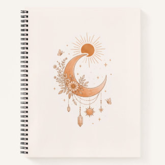 Boho Sun & Moon Deluxe Notebook Notizblock