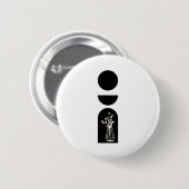 Boho Sun Moon Flower Pot boho bohemian Button (Vorne & Hinten)