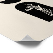 Boho Sun Moon Flower Pot boho bohemian Poster (Ecke)