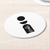 Boho Sun Moon Flower Pot boho bohemian Runder Pappuntersetzer (Angewinkelt)