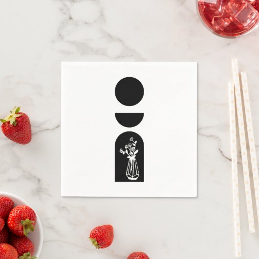 Boho Sun Moon Flower Pot boho bohemian Serviette (Beispiel)