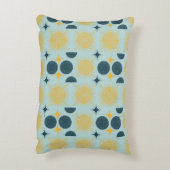 Boho Sun Moon Stars Baby Blue Yellow Personalisier Dekokissen (Rückseite(Vertikal))