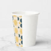 Boho Sun Moon Stars Blue Yellow Pappbecher (Links)