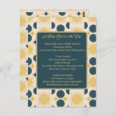 Boho Sun Moon Stars Blue Yellow Postkarte (Vorne/Hinten)