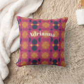 Boho Sun Moon Stars Rosa Gelb Personalisiert Kissen (Decke)