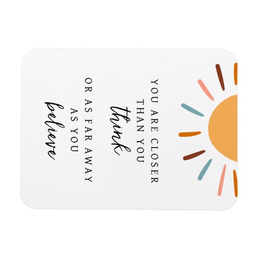 Boho Sun Motivierend Mindset-Zitat Magnet (Horizontal)