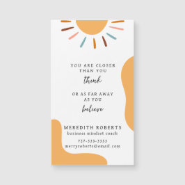 Boho Sun Motivierend Quote Business Card Magnet