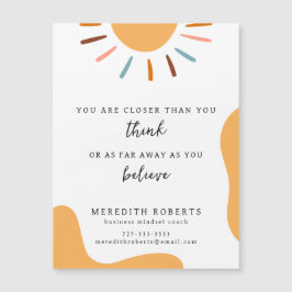 Boho Sun Motivierend Quote Business Magnet