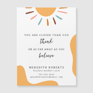 Boho Sun Motivierend Quote Business Magnet