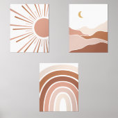 Boho Sun Mountain Rainbow Playroom Decke Bilderwand Sets (Vorderseite)