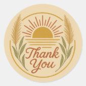 Boho Sun Pampas Grass Vielen Dank, Aufkleber (Vorderseite)