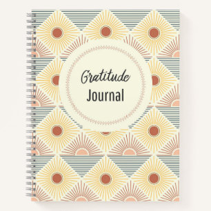 Boho Sun Pattern DankenJournal Notizblock