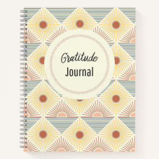 Boho Sun Pattern DankenJournal Notizblock