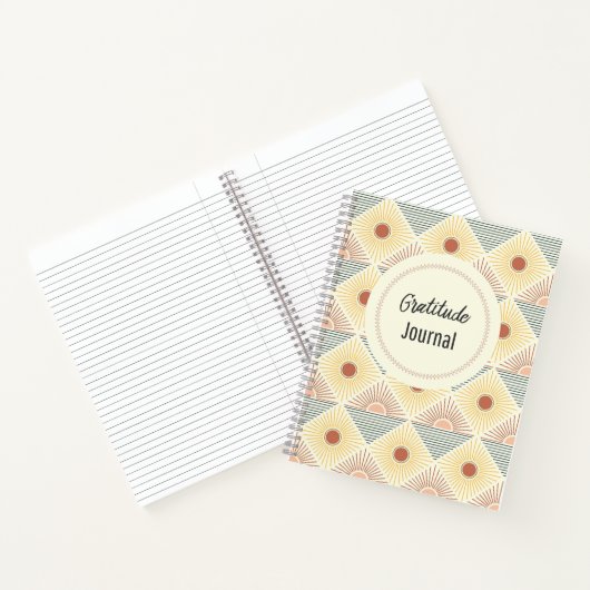 Boho Sun Pattern DankenJournal Notizblock (Innenseite)