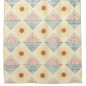 Boho Sun Pattern Duschvorhang (Vorderseite)