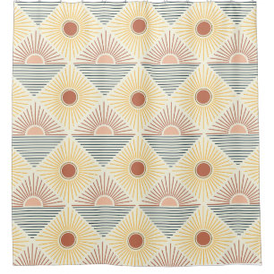 Boho Sun Pattern Duschvorhang