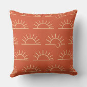Boho Sun Pillow | Orange Throw Pillow Kissen (Rückseite)