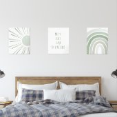 Boho Sun Quote Rainbow Kids Room Bilderwand Sets (Schlafzimmer)