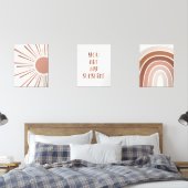 Boho Sun Quote Rainbow Kids Room Bilderwand Sets (Schlafzimmer)